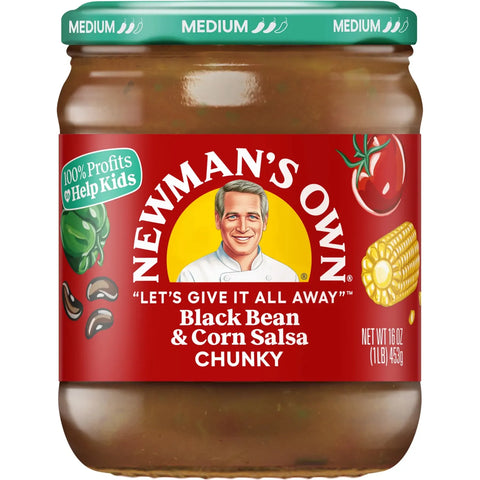 Newman's Own Black Bean & Corn Salsa Chunky 457gr