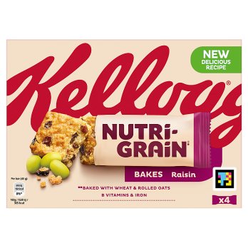 Kellogg's Nutri-Grain Bakes Raisin 4 x 45g (180g)