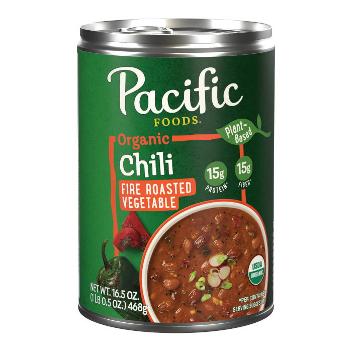 Pacific Organic Plant Based Chili Fire Roasted Vegetable 468gr