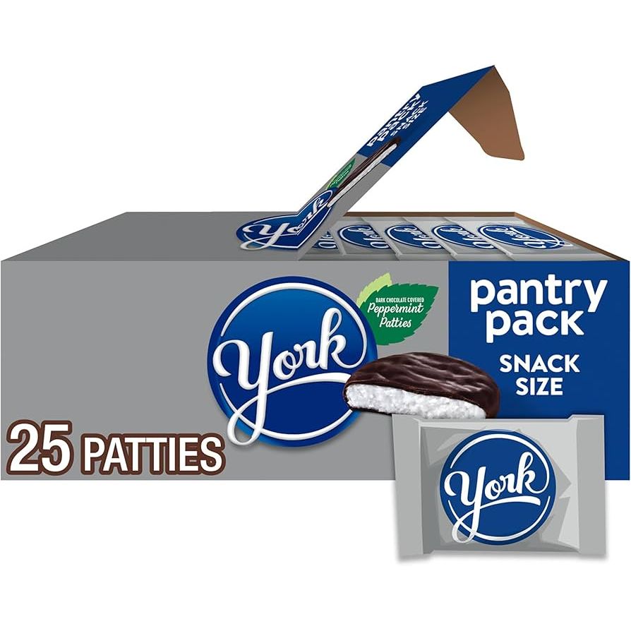 York Peppermint Patties Pantry 25pack snack size (425gr)