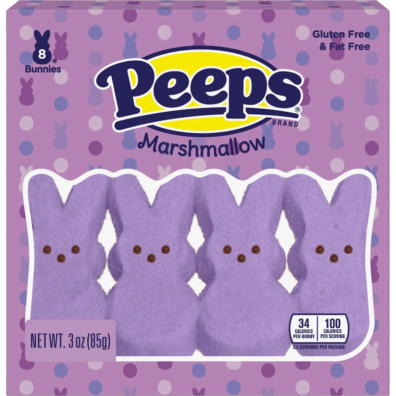 Peeps Marshmallow Lavender Bunnies 8pc 85gr