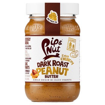 Pip & Nut Dark Roast Extra Crunchy Peanut Butter 300gr
