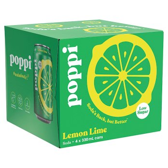 Poppi Lemon Lime Soda 4 x 330ml