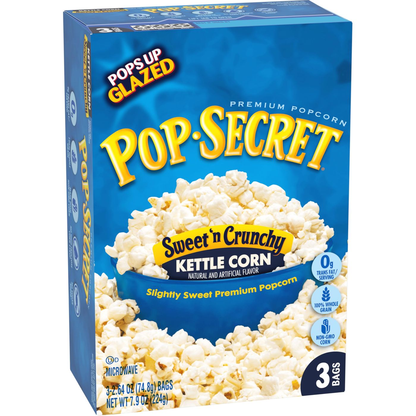 Pop Secret Sweet & Crunchy Kettle Corn 3 bags (exp 07 April 2026)