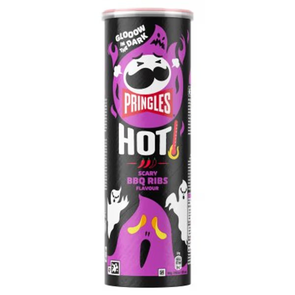 Pringle Hot Scary BBQ ribs 160gr (glow in the dark box)