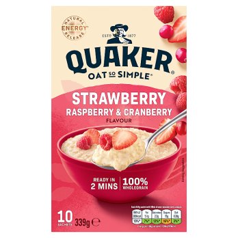 Quaker Strawberry Raspberry Oatmeal 10pk
