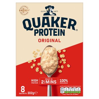Quaker Oats High Protein Original Porridge Sachets 8x37g