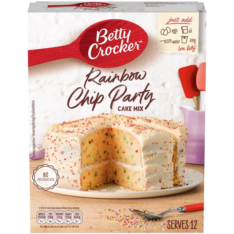 Betty Crocker Rainbow Chip Party Cake Mix 425gr (UK)