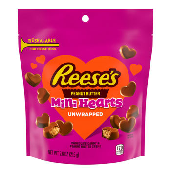 Reese's Valentine Miniature Unwrapped Mini Hearts 215gr (large bag)