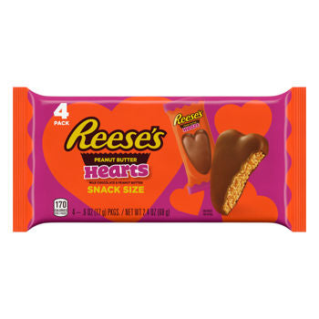 Reese's Heart Valentine Snack Pk 4pcs 65gr