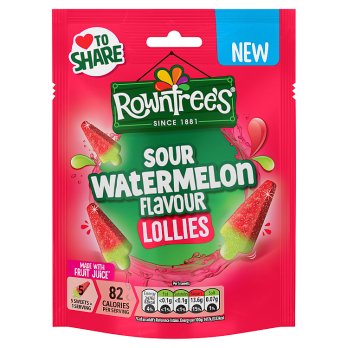 Rowntree's Sour Watermelon Flavour Lollies 130g
