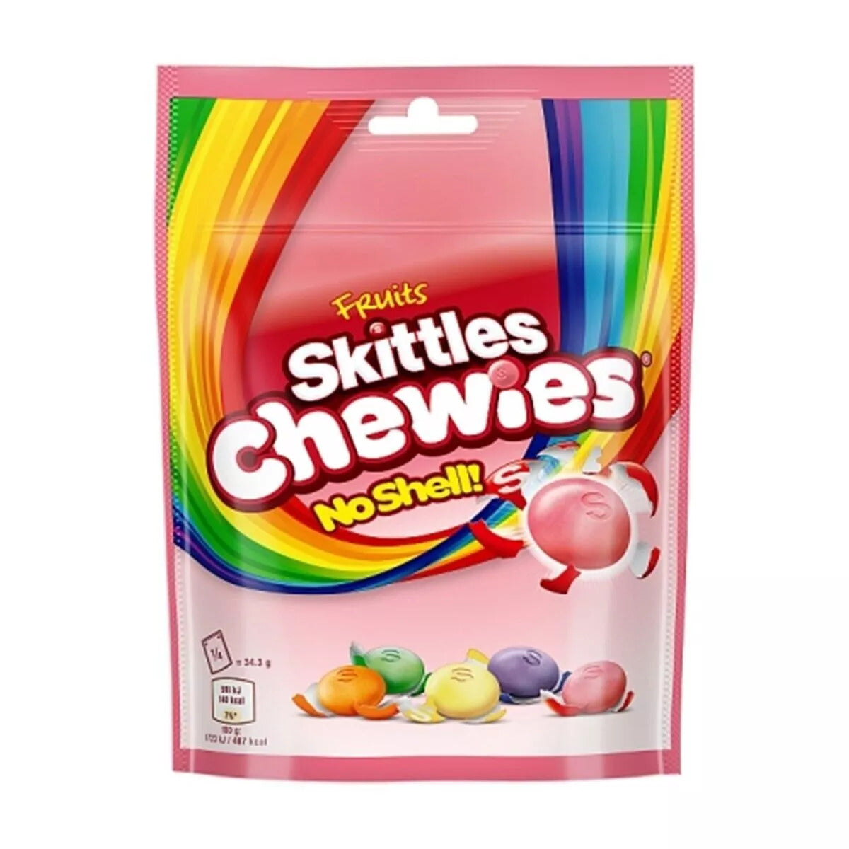 Skittles Chewies No Shell 125gr (Large bag)