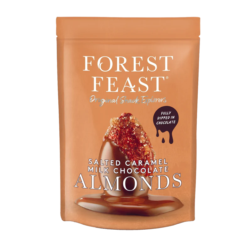 Forest feast Salted Caramel Milk Chocolate Almonds 120gr (large bag)