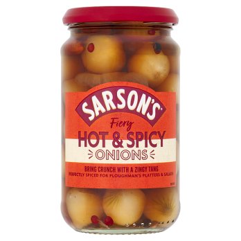 Sarson's Hot & Spicy Onions 460gr