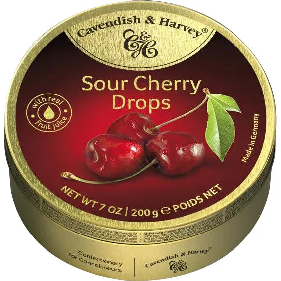 Cavendish & Harvey Sour Cherry Drops 200gr