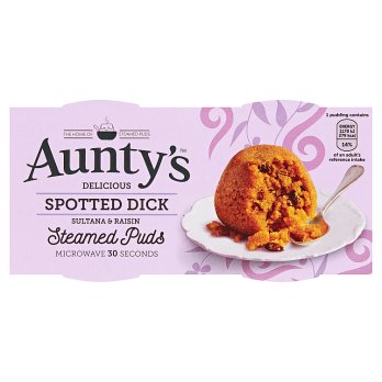 Aunty's Sultana & Raisin Steamed Puds 2x95gr