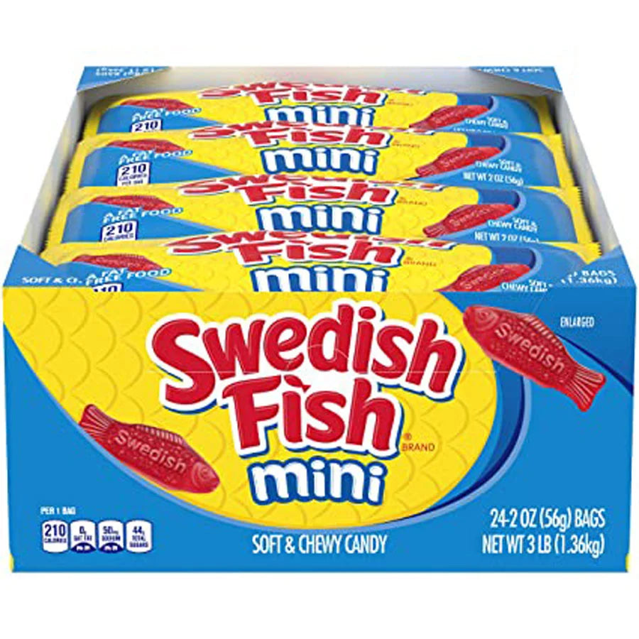 Swedish Fish Mini 56gr box ( 24 x 56gr)