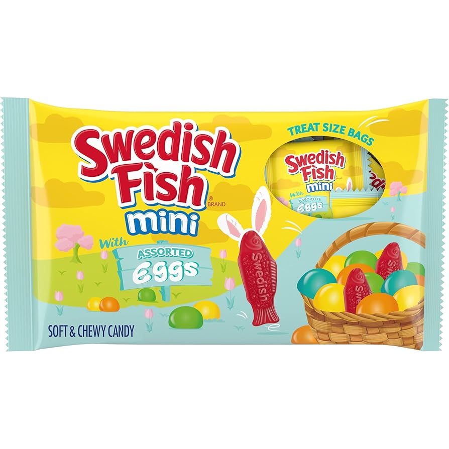 Swedish Fish Mini with assorted eggs 225gr