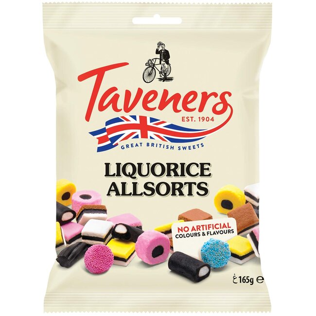 Taveners Liquorice allsorts 165gr