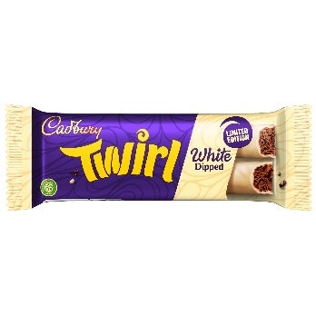 Cadbury Twirl White Dipped Chocolate Bar 43g