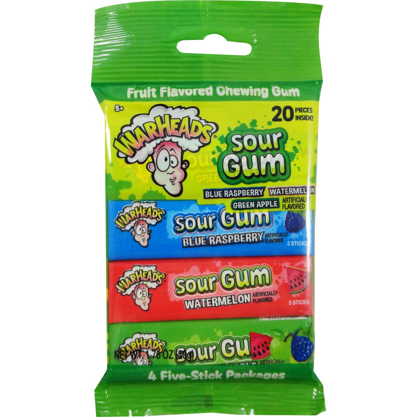 Warheads Sour Gum 4pk