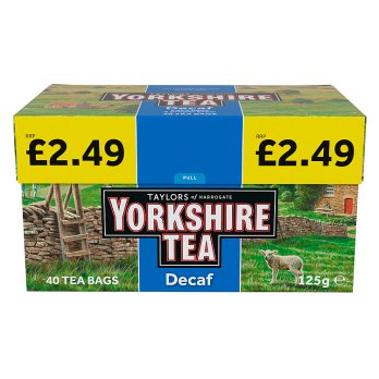 Taylor's Yorkshire Tea 40 Decaf Tea Bags 125g