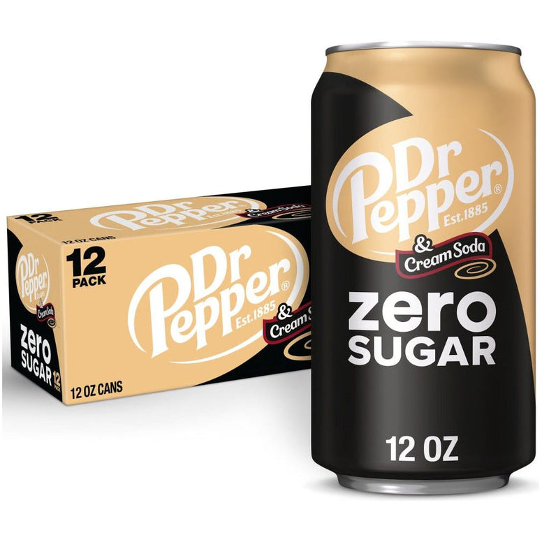 dr pepper cream soda zero 12pk