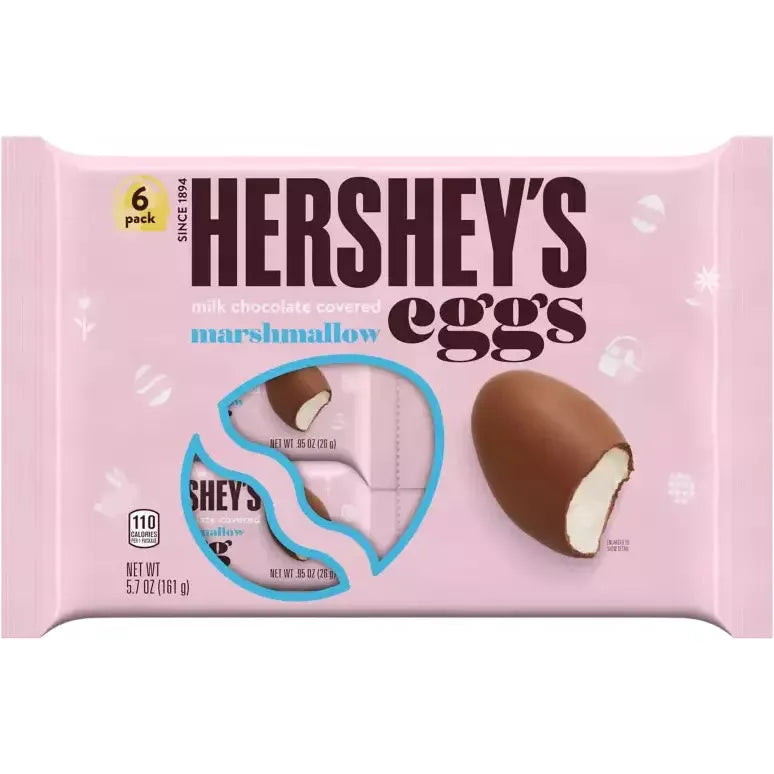 Hershey Milk Chocolate Covered Marshmallow Eggs Bar (6pk) 161gr