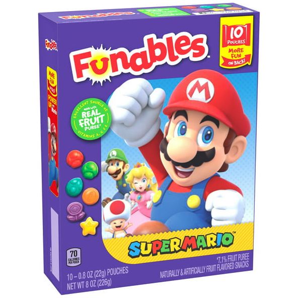 Funables Super Mario Fruits Snacks 226gr (10 x 22gr)
