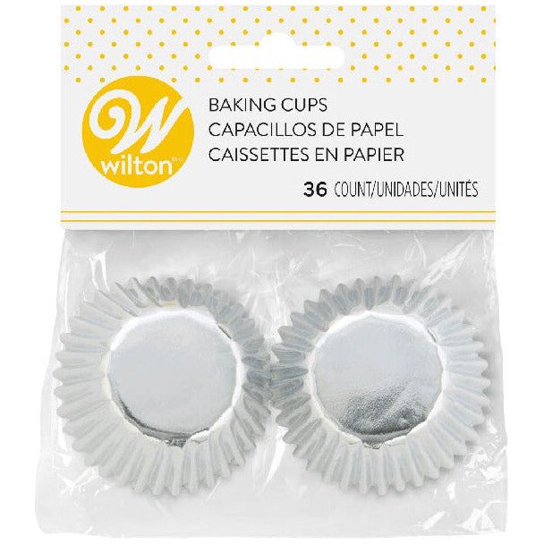 Wilton Baking Cup Mini Silver Foil 36pcs