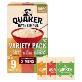 quaker so simple variety 9pk (9x33gr) (UK) 300gr