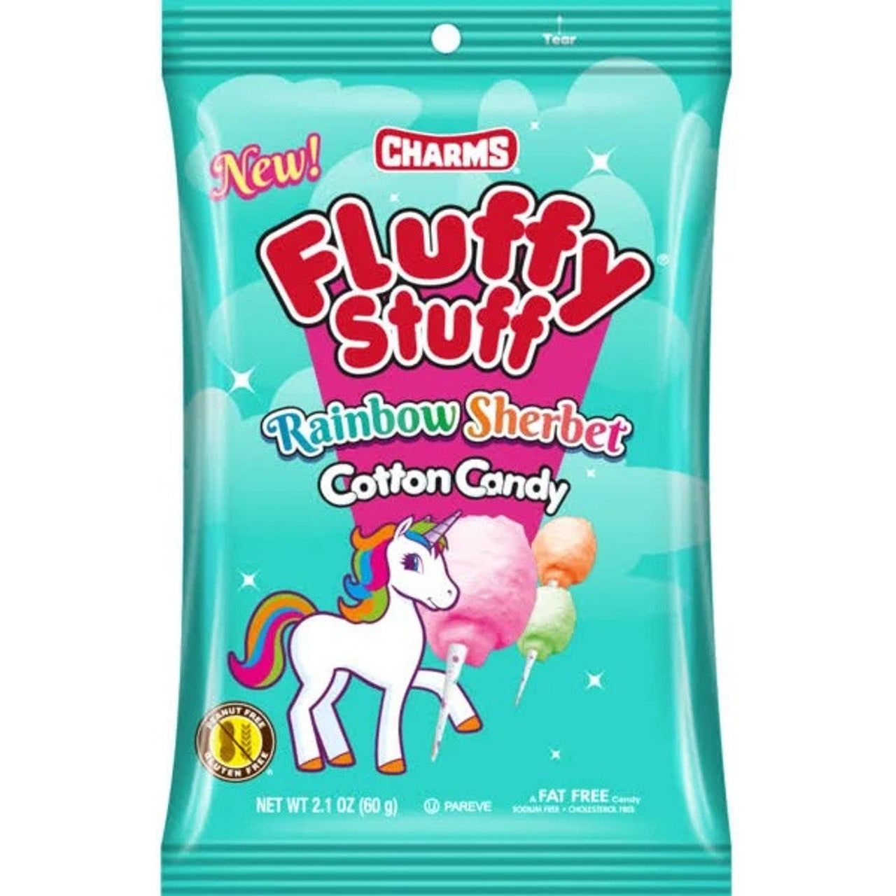 Charms Fluffy Stuff Rainbow Sherbert Cotton Candy 60gr