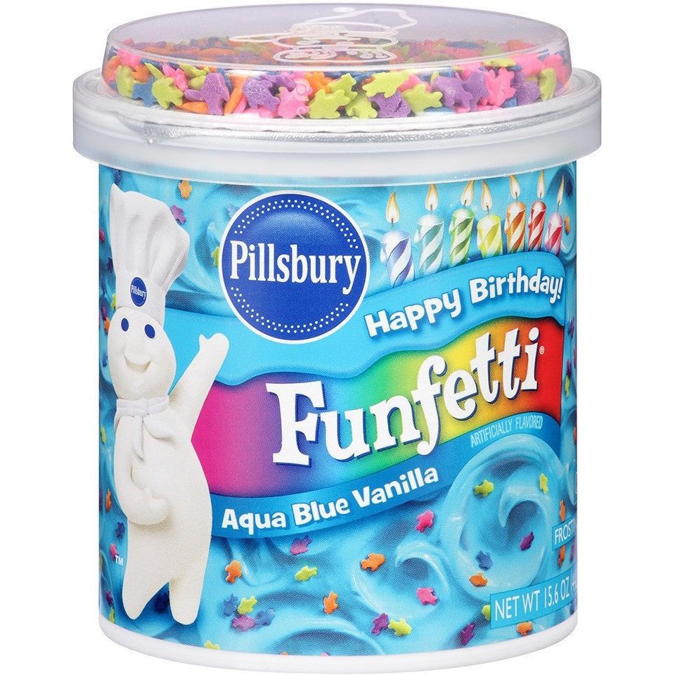 Pillsbury Frosting Funfetti Aqua Blue Vanilla (440gr)
