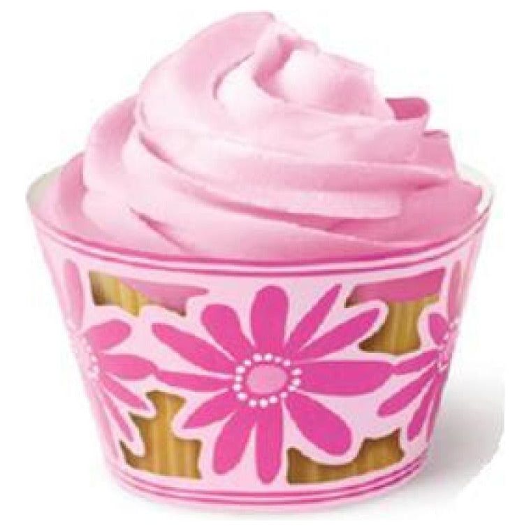 Wilton Cupcake Cake Wrap Pink Party 18pcs