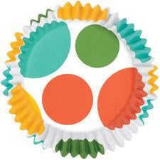 Wilton Yellow/Blue/Orange/Green Dots ColorCups Baking Cups (36pcs)