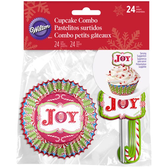 wilton HOLIDAY JOY CUPCAKE DECORATING KIT