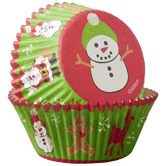 wilton SNOWMAN CUPCAKE LINERS 75pcs