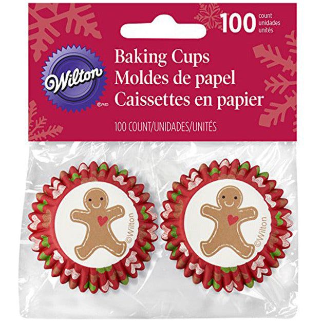 wilton gingerbread boy mini baking cup 100ct