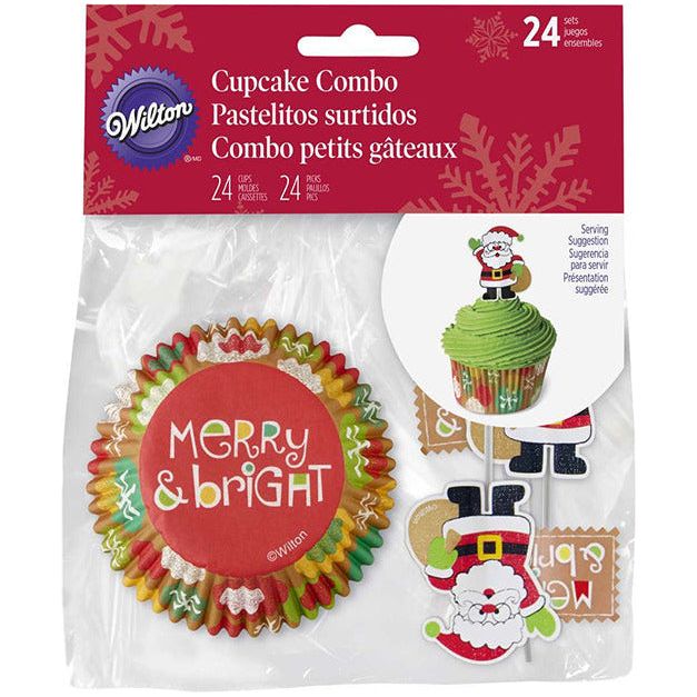 wilton merry & bright cupcake combo (24 sets)