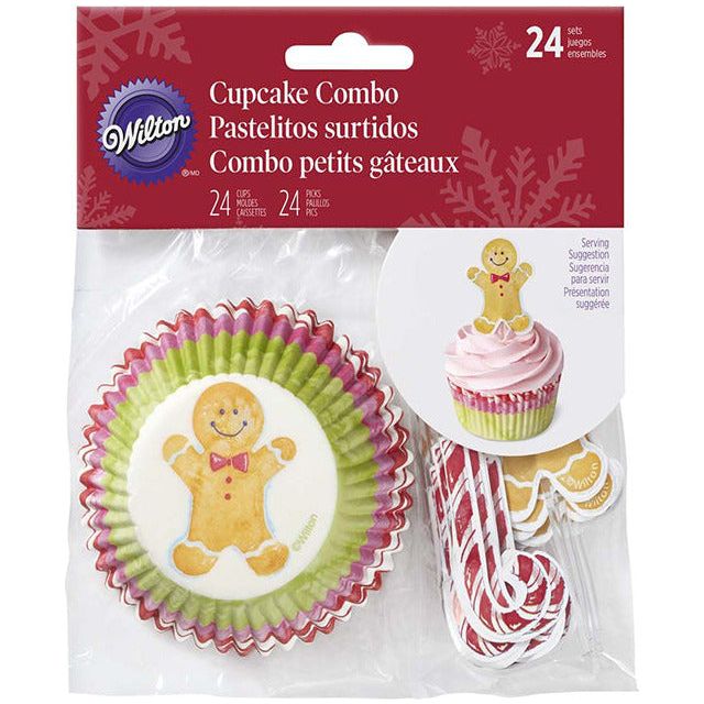 wilton GINGERBREAD MAN CUPCAKE DECORATING KIT