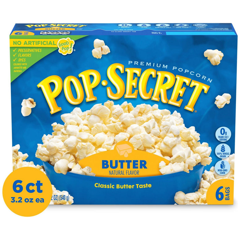 Pop Secret Butter 6 Pk (540gr)