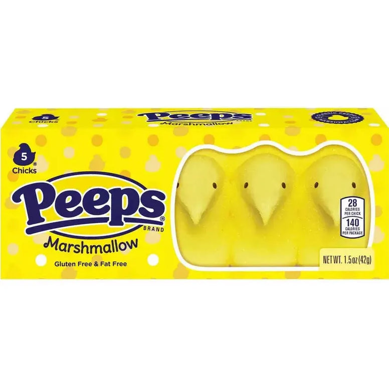 Peeps Easter Chicks Marshmallow Yellow 5pcs 42gr