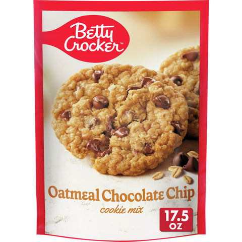 betty crocker cookie mix oatmeal chocolate chips 496gr