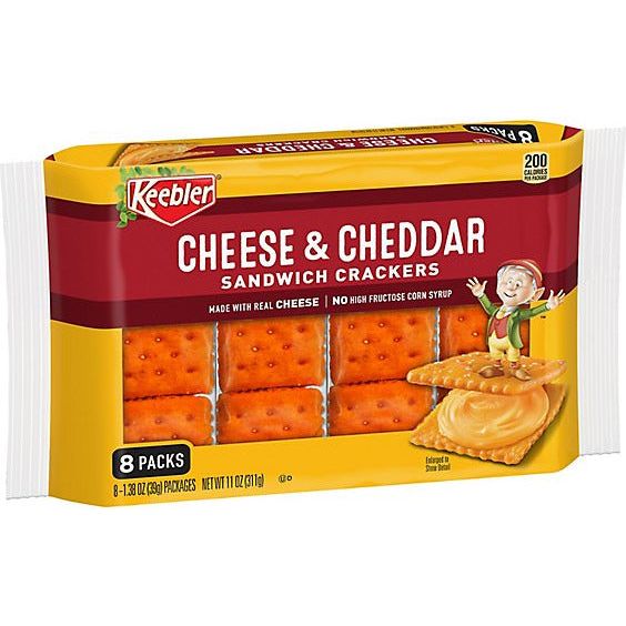 Keebler Cheddar Cheese Sandwich Crackers 8pk (310gr)