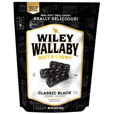 Wiley Wallaby Classic Black Licorice 280gr