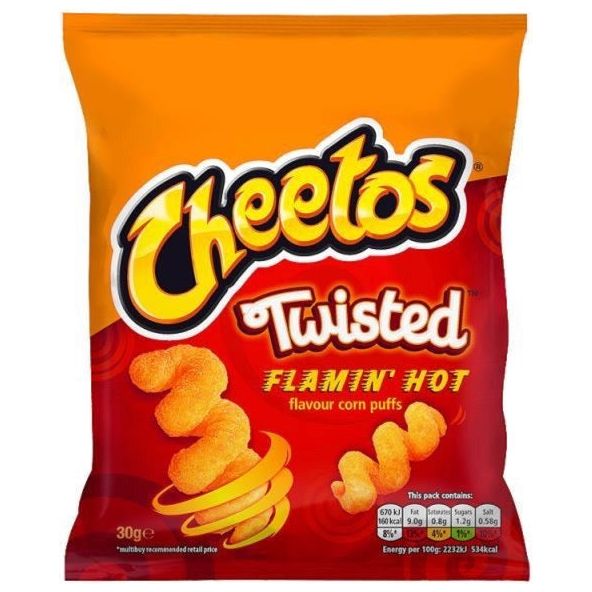 Cheetos Twisted flamin Hot 30gr (UK)