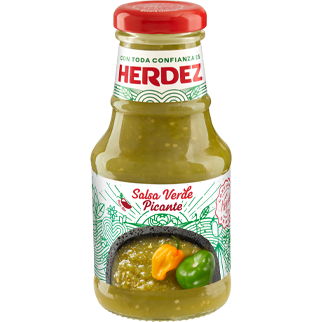 herdez salsa verde picante 453gr (large bottle)