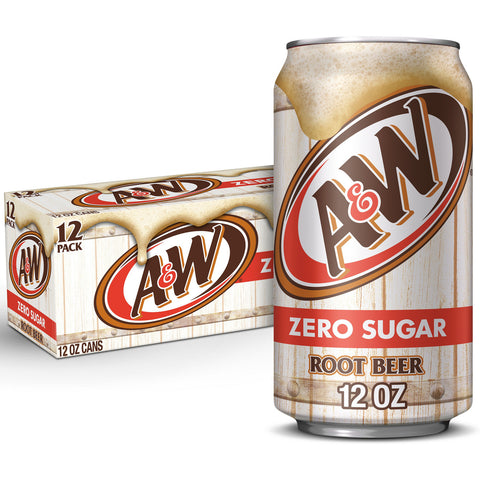A&W zero root beer 12pk