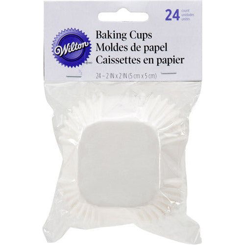 Wilton Baking Cup Square White 24pcs