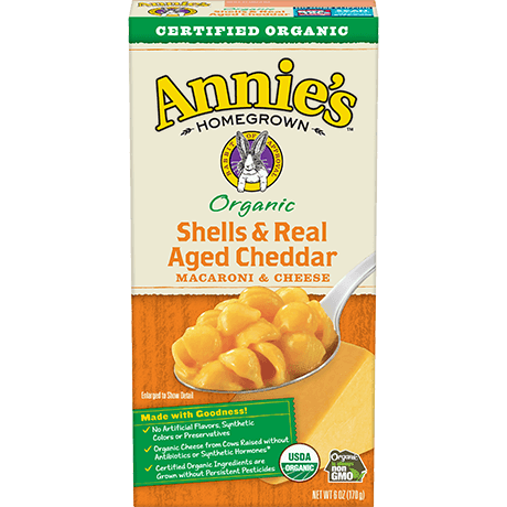Annie's Shells & Real Aged Cheddar Organic 170gr